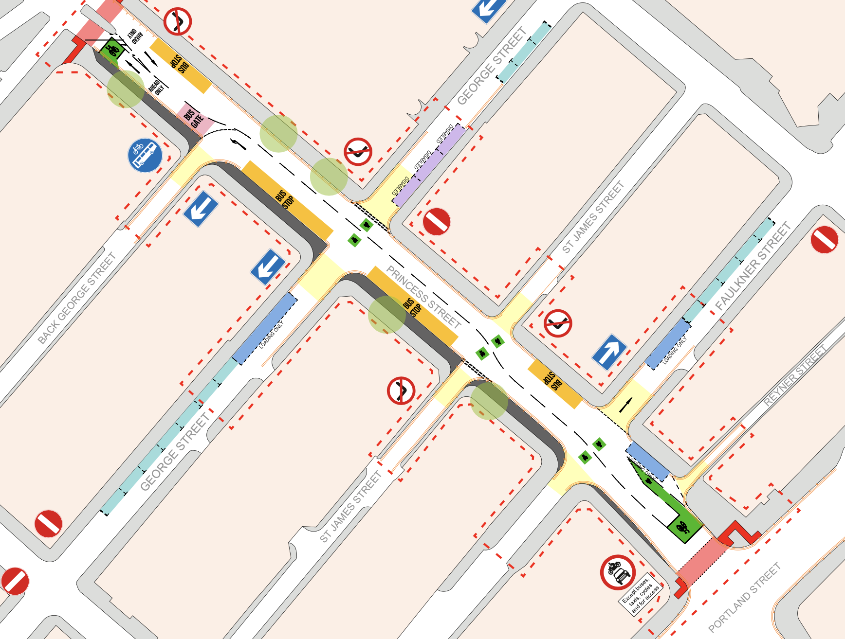 Graphic created to illustrate the proposed changes to the A34