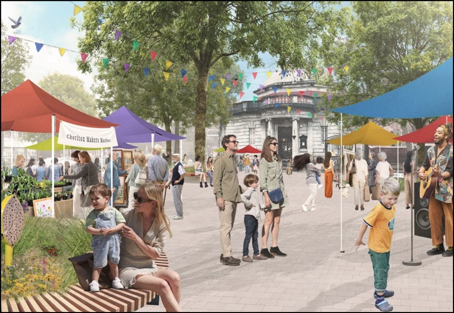 An artist impression of Chorlton space 