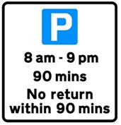 Parking Bay sign for Miles Platting and Ancoats permit parking scheme