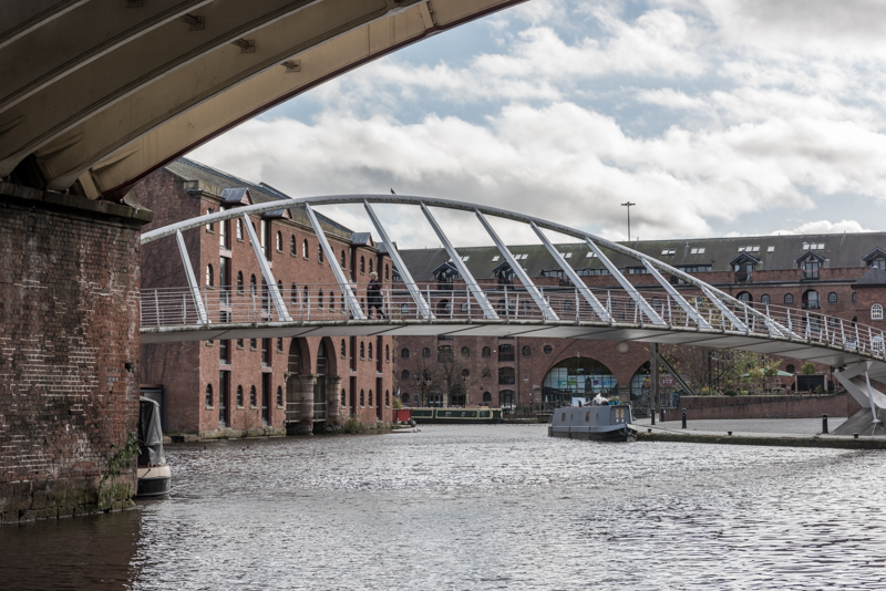 A photo of bridge in Castlefield over the water