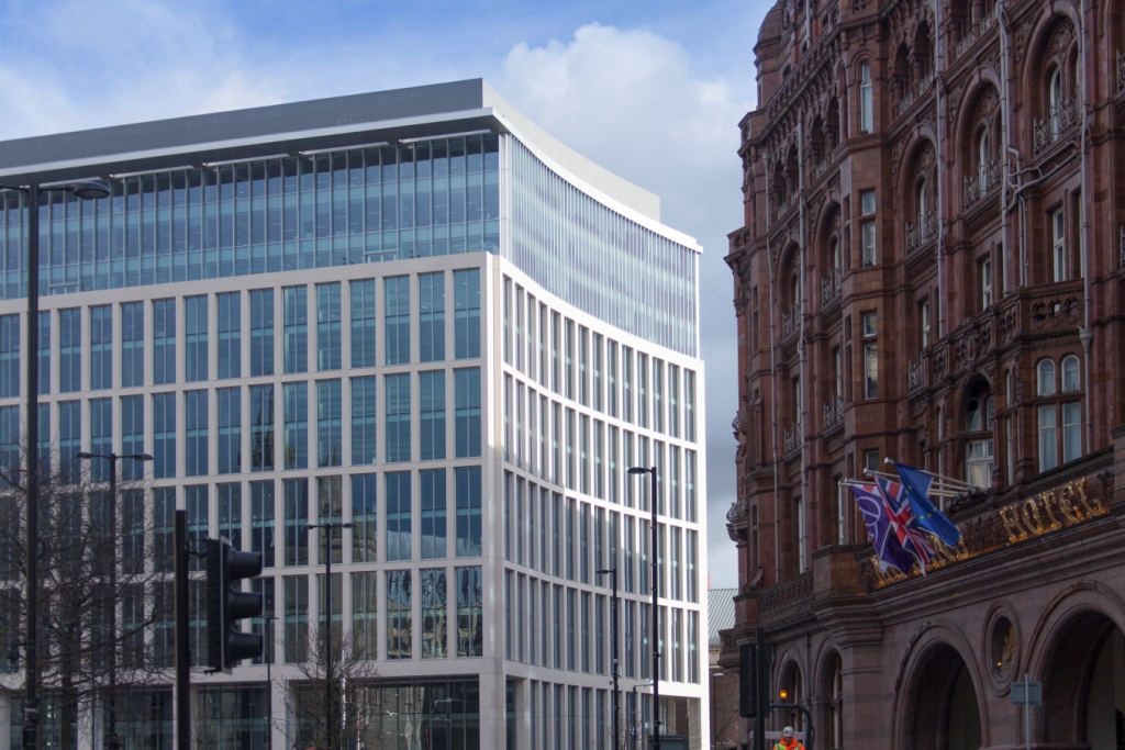 Image of the Midland Hotel and an office building
