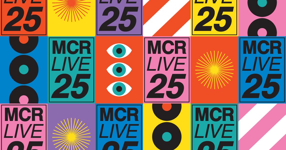 colourful graphic bearing the words MCR Live 25