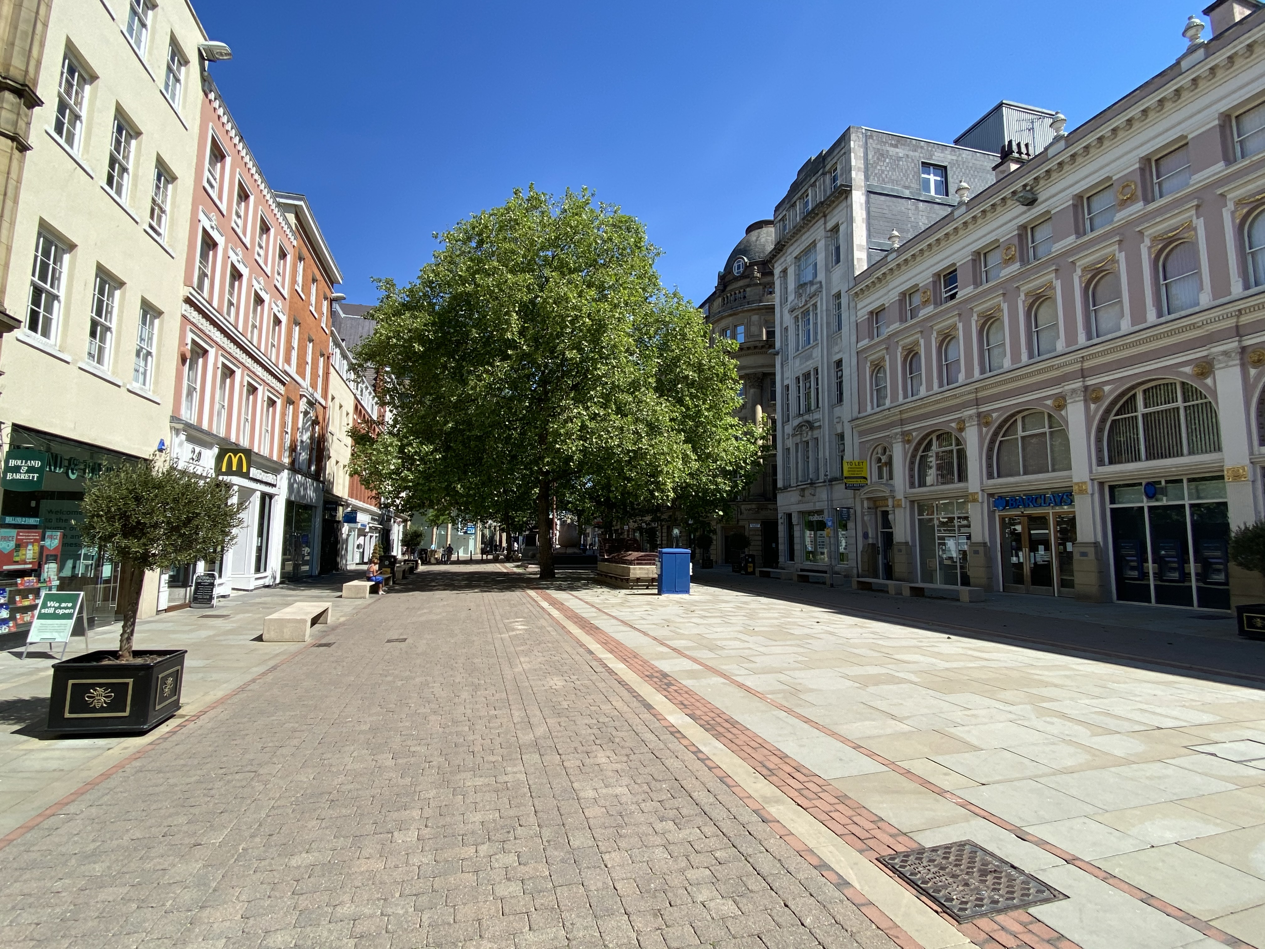 Image shows a view of St Ann's Square, which is available to book for events.