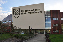 Image shows the main entrance to the school