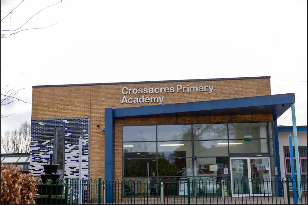 An image of the Crossacres Primary Academy.