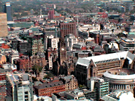 Ariel view over Manchester 