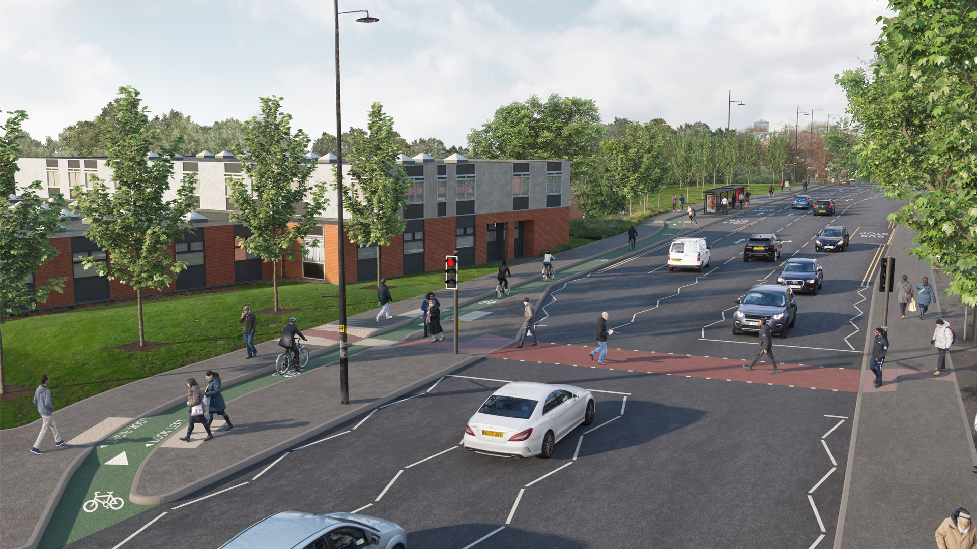 A visualisation of what Stockport Road will look like in the near future