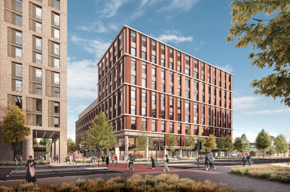 CGI image of Kadan's life sciences lab planned for Upper Brook Street