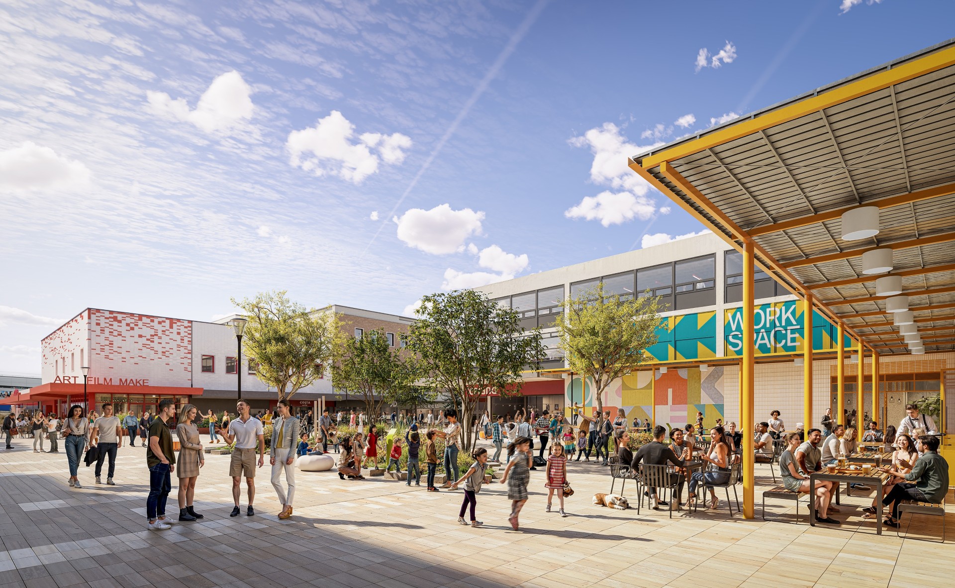 CGI image of Wythenshawe Town Centre