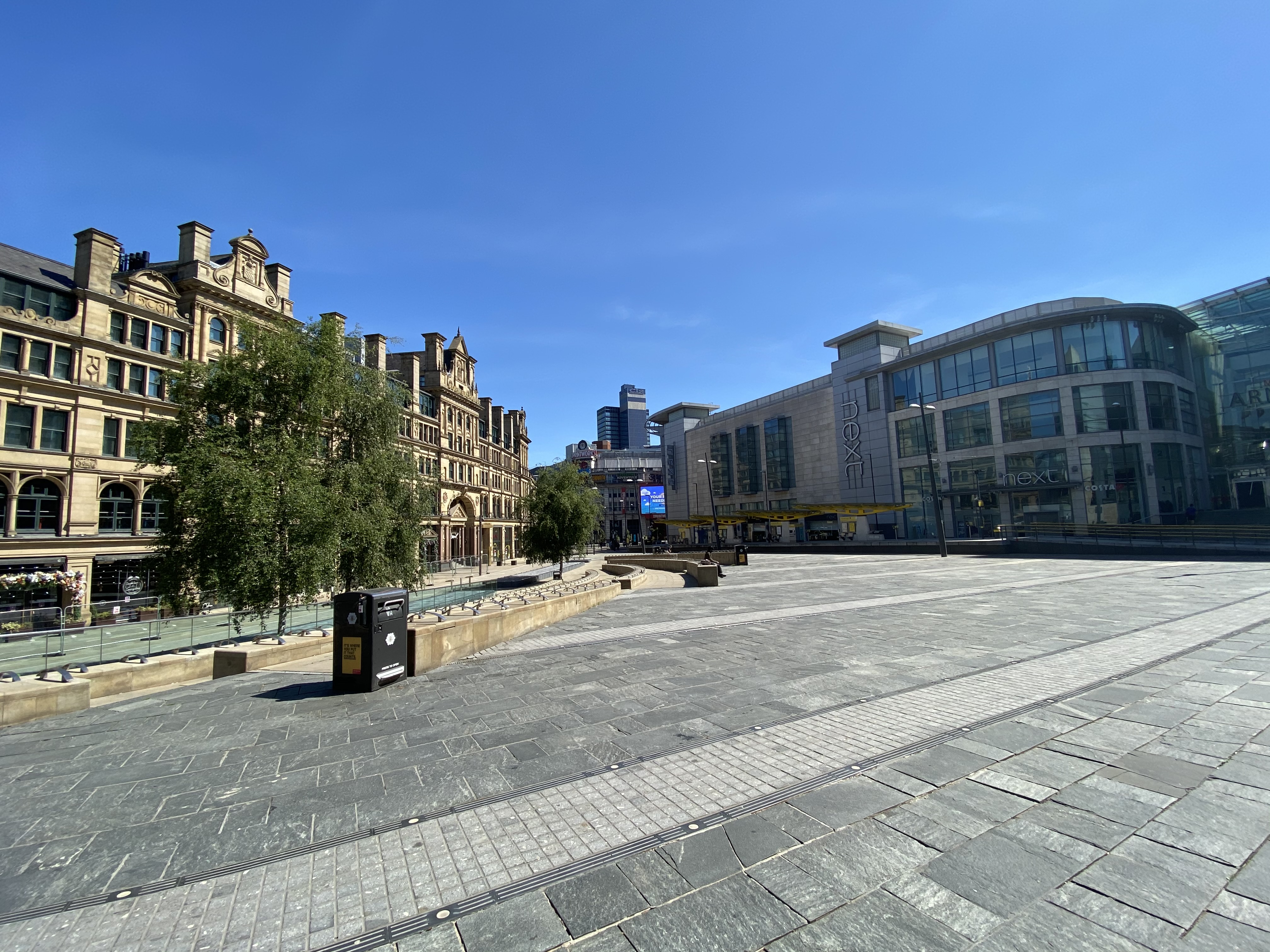 Image shows view of the area available in Exchange Square