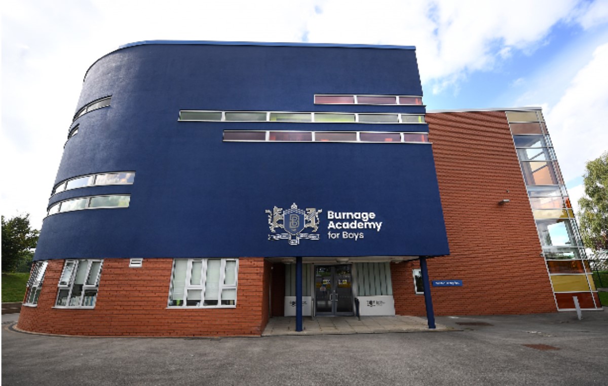 The front entrance to Burnage Academy