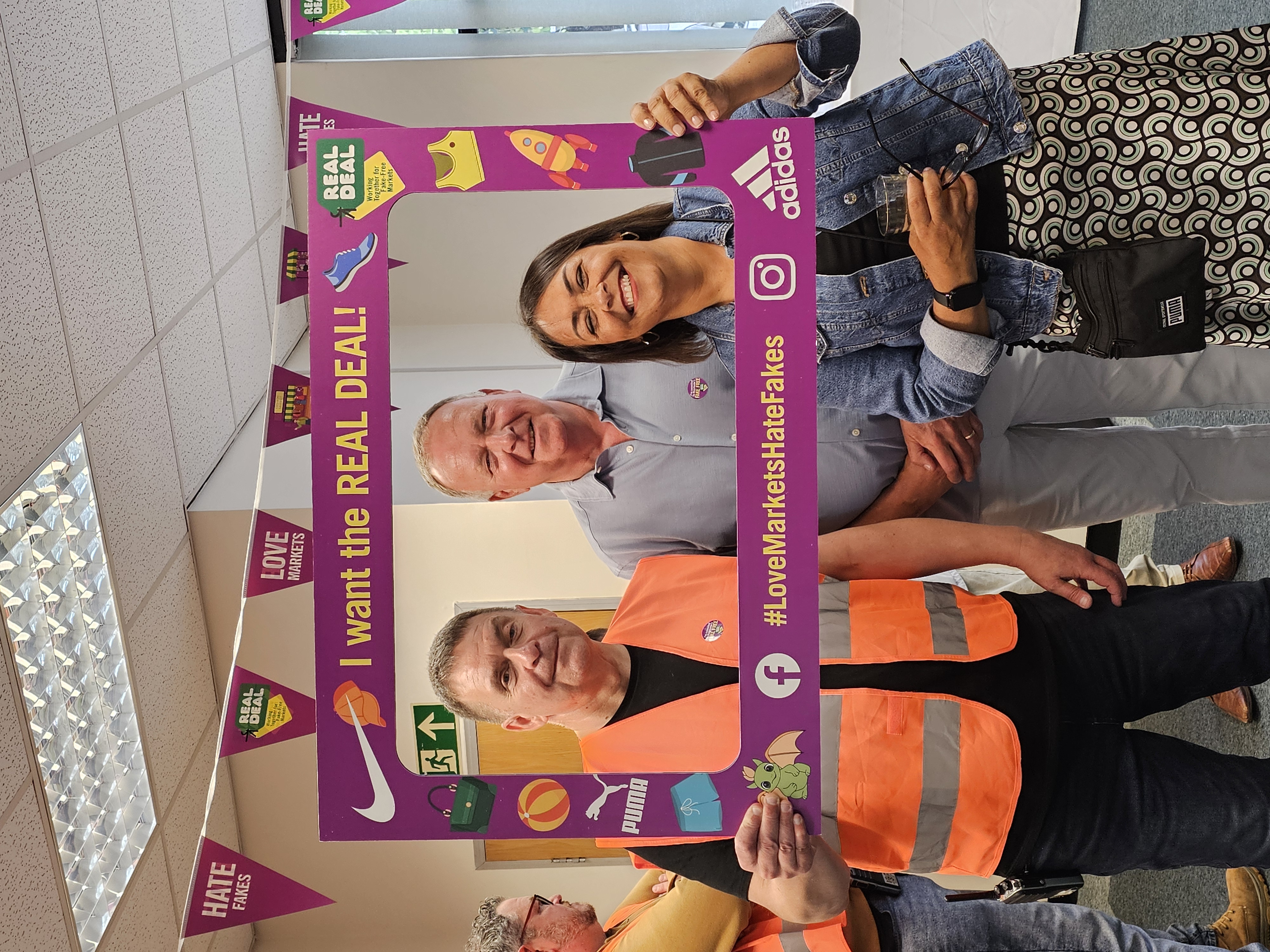 Cllr Lee-Ann Igbon, left, with local market officials