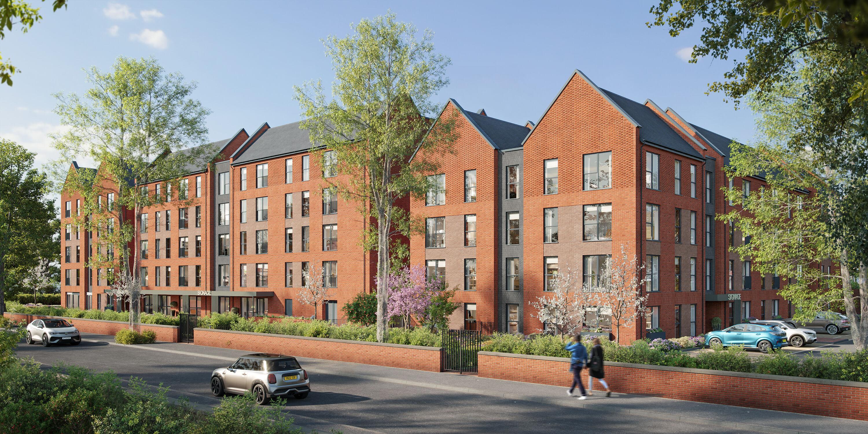 Computer generated image of the LGBTQ+ extra care housing scheme in Whalley Range