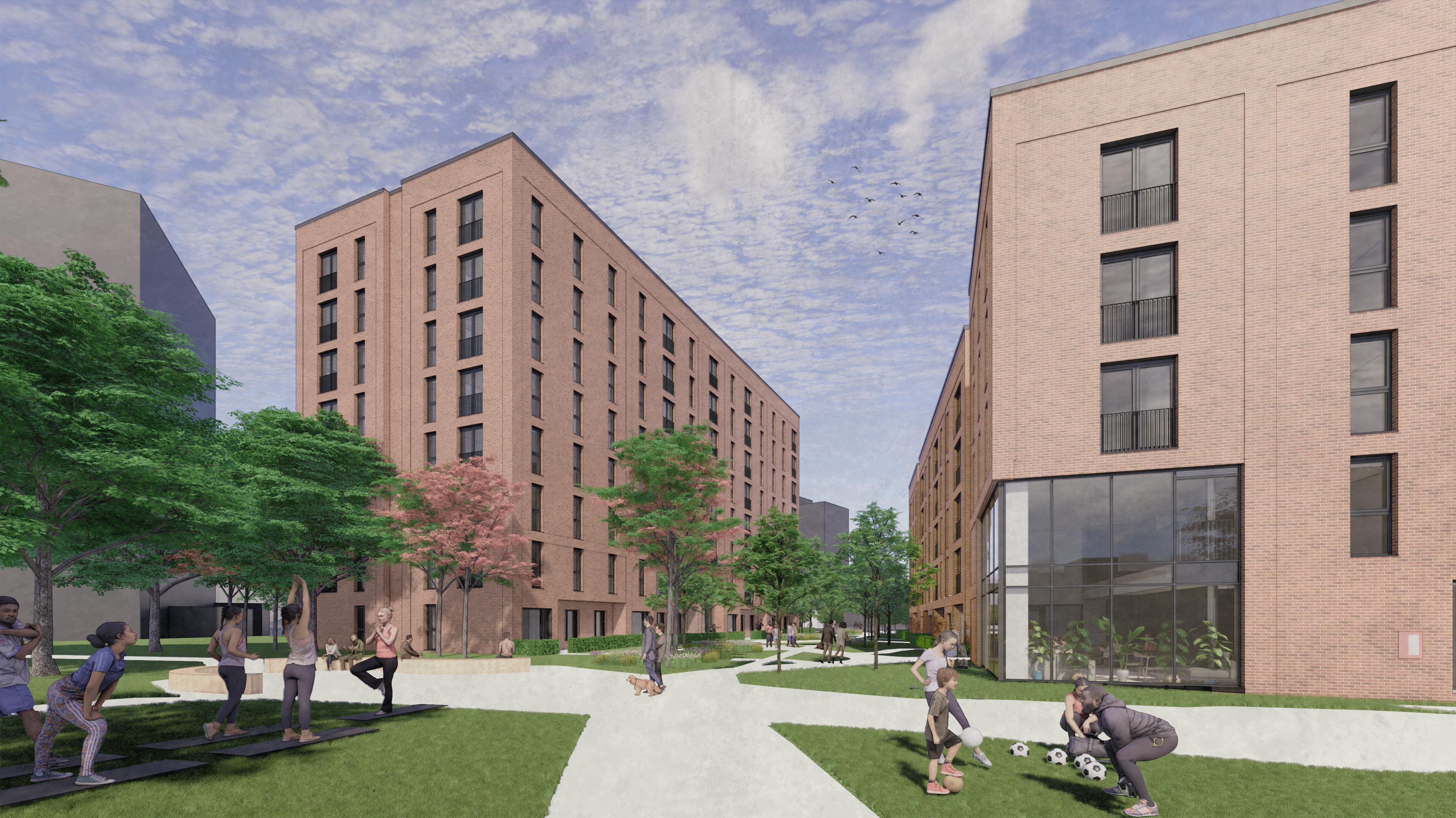 Artist's impression of how the Rodney Street project housing development will look once finished.