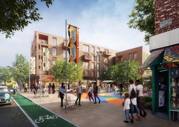 CGI image of a proposed new housing development in Moston Lane