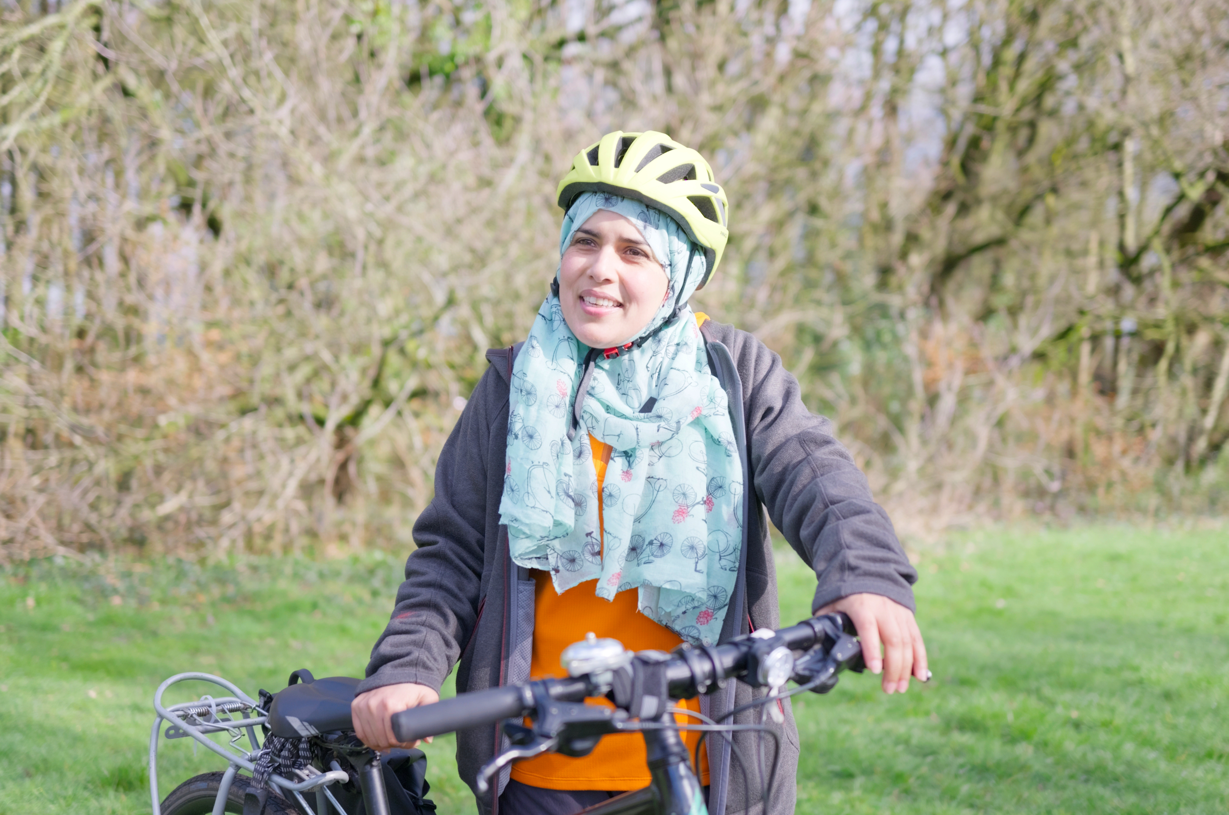 Woman with bike