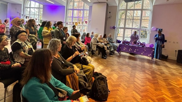 Picture of a communal space which hosted an International Women's Day event